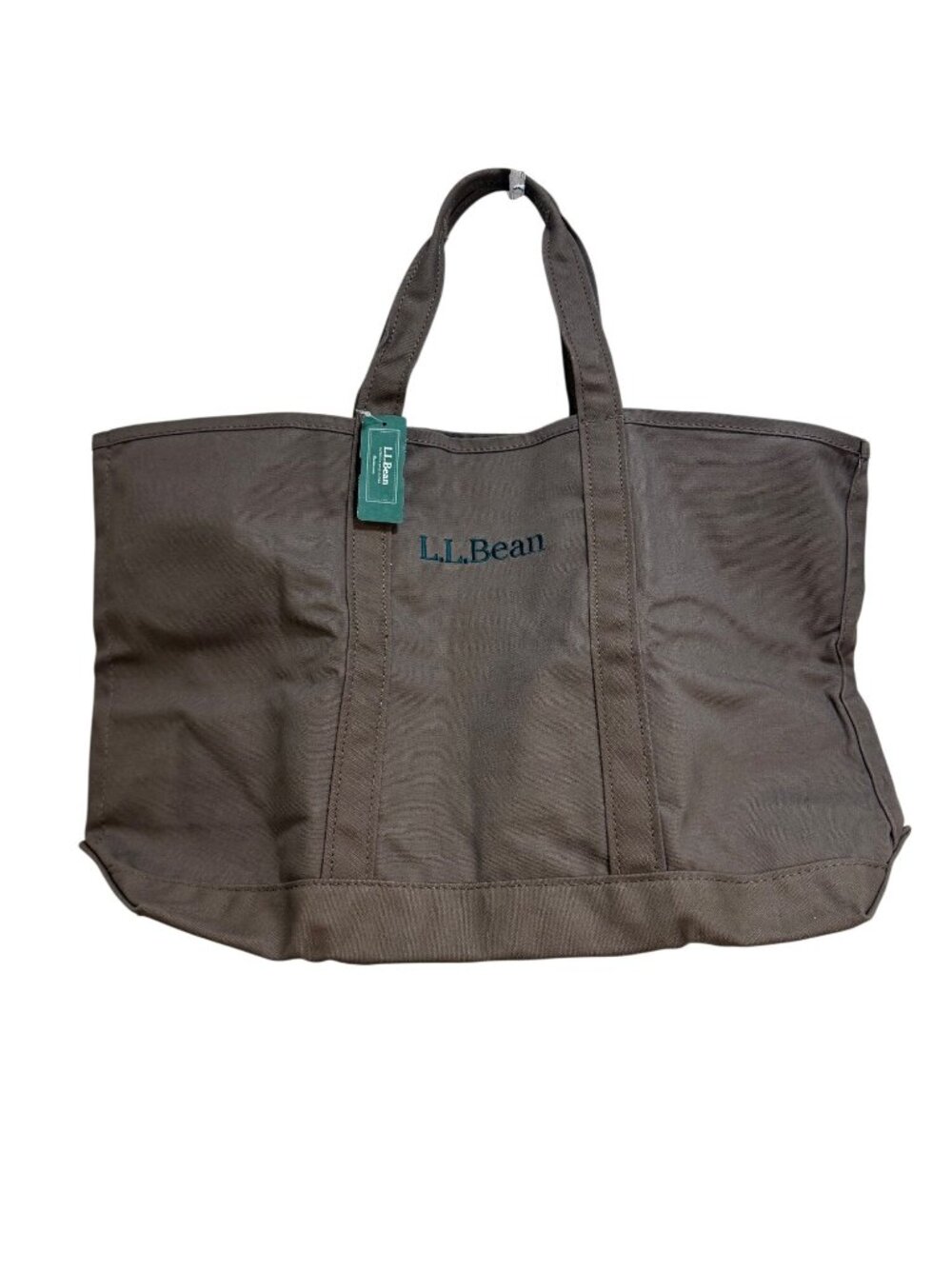 LL Bean Grocery Tote Bag Cotton Fossil Brown Japan Exclusive Grey Green